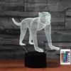 FLRXHK Lampada da tavolo con illusione 3D a forma di scimmia, lampada da tavolo con telecomando, 16 colori ottici USB, luce notturna a LED, decorazione per la stanza dei bambini