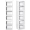 HOMCOM Set di 2 Mobili Porta CD con Ripiani Regolabili, Scaffale Porta 160 CD Salvaspazio, Mobile Portacd con 12 Scomparti, per Soggiorno, Camera da Letto, Ufficio, 21x19.2x88.3cm, Bianco