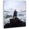 Niik Quadro + Telaio (BB) viandante sul mare di nebbia caspar david friedrich 90 x 70 x 1,7 cm falso d'autore stampa su tela