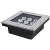 tyfuture Quadrato Faretti da Pavimento Esterno LED Luci Terra Alluminio Antiruggine IP66 Impermeabile Faretto da Pavimento da Incasso per Passo Ponte Vialetto