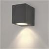 Ledvion - 4X Lampada da Parete LED Antracite & Cube, Spot GU10, IP54, Lampada Esterna, Illuminazione Giardino, Illuminazione Facciata