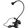 Raguso Lampada da Lettura Flessibile a Collo D'oca USB LED Clip On Lampada da Tavolo Lampada Clip per Computer Bianco Freddo 1W(Nero)