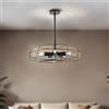 Licht-Erlebnisse Lampada da soffitto in metallo retrò in nero 5x E27 paralume aperto tavolo da pranzo soggiorno plafoniera
