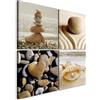 murando - Set di 4 Quadri Multipannello Moderni Pietre Spiaggia Naturali 80x80 cm (4 pz. 40x40 cm ognuno) - Collage 4 Pezzi - Canvas con Struttura - Murale Arte - Componibili Soggiorno b-B-0238-b-i