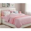 Viterbo Biancheria Coordinato Lenzuola Completo Letto Matrimoniale In Morbido Pile A Fantasia Kenia (6127) (Quadratini Rosa)