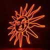 Ulalaza Insegna a LED Insegne al neon al tramonto Onde Luci decorative a parete per la casa a LED Lampade notturne alba Montagne Decorazione Luce USB Luminosità regolabile