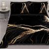 PETTI Artigiani Italiani - Copriletto Matrimoniale Estivo 260x270cm 100 g/m² Double Face, Trapuntino Matrimoniale Primaverile, Trapunta Leggera, Marmo Nero, 100% Made in Italy