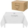 Generico Tovaglie coprimacchia monouso Bianco TNT 100x100 cm resistenti tipo stoffa alta grammatura 48gr tovagliati festa ristorante pizzeria agriturismo trattoria copritavolo usa e getta impermeabili (25)