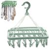 Generico Stendi Biancheria Stendino Appeso Pieghevole, Calzini Slip Mutande Reggiseno Cravatte, Mollette Antivento Per Asciugare, Stendere Appendiabiti, Biancheria Intima. (VERDE x24 MOLLETTE)