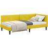 vidaXL Cornice del Letto ad Angolo Giallo 80 cm x 200 cm Velluto, Camera Moderna, lettiera Elegante, Design Compatto, Divano Letto in Velluto, Multi-Funzionale, da Interno