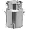 Generic 201 Bidone in Acciaio per Olio con Rubinettorubinetto per Bidone Acciaio,lattina in Acciaio Inossidabile Contenitori Acciaio Inox per Olio di Oliva TU,Capacity-7L
