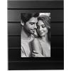 CAPESTORE Cornice Essence Line in Metallo Nero Satinato con Retro in Velluto - Portafoto Elegante da Tavolo o Parete (Black, 13 x 18)