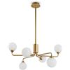 MAYTONI DECORATIVE LIGHTING Maytoni Lampadario moderno Alexis 6 xG9 escl. Oro opaco in vetro, metallo Efficienza energetica 40 W per cucina, camera da letto, soggiorno, sala da pranzo, ingresso