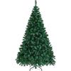 Yaheetech Albero di Natale Folto 183 cm con Base Metallica Pieghevole Abete Artificiale PVC 1000 Rami Effetto Realistico Verde