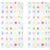 GBiancheria Tenda a Vetro Giorgia con Cuori Colorati - Set 2 Pannelli 60x150 o 60x240 cm - Tende Cameretta Bambini Semi Trasparenti con Passante - Tessuto Filtrante Leggero (60 x 150 cm)