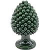 sicilia bedda - Pigna Siciliana Ceramica di Caltagirone - Altezza 25 Centimetri Realizzata interamente a Mano (Verde)
