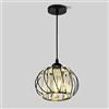 Mengjay Moderna Mini Plafoniera Moderna da Incasso,Industriale Lampadario a Sospensione, E27 Hanging Lampade in Cristallo per Cucina Sala da Pranzo Ingresso Corridoio Camera da Letto