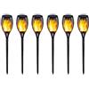 FACULX Luci solari esterne, 6PCS Giardino IP65 Impermeabile Fiamma tremolante Torcia Solare per Giardino Patio Deck Yard