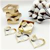 giftupstore Bomboniere matrimonio, bomboniere battesimo,100 pezzi oro argento acrilico Magnete da Frigorifero comunione cresima compleanno (stile cuore oro, set da 100)