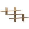 vidaXL Mensola a Muro Rovere Artigianale 124,5x18x60,5cm in Truciolato, scaffale a Muro, scaffale espositivo, espositore a Muro, scaffale pensile