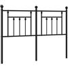 vidaXL Testiera di Ricambio in Metallo Nero 150 cm, testiera in Metallo, testiera Letto, Testata in Metallo, Testata, Testata Letto, testiera Letto Matrimoniale
