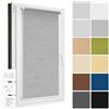 Estika Tenda a rullo oscurante termica senza forare, larghezza con incrementi di 1 cm - 77 x 120 cm - Lino grigio - per interni, per finestre, protezione solare