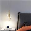 Mengjay Lampadario a Sospensione per Tavolo 4W, LED Lampada a Sospensione, Tre temperature di colore Dimmerabili, Lampadario a Soffitto per Soggiorno, Camera da Letto, Hotel (Oro, 1xFlammige)