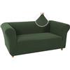 WJHDWYD Copridivano Chesterfield Elasticizzata Fodera per Divano Elasticizzato Antiscivolo Antimacchia, Copridivano 1 Posto con Braccioli Tessuto Super Morbido(Verde Bronzo,2 Posti)