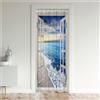Odot Tende Oscuranti per Porta con Occhielli, Motivo Paesaggio Tenda Divisoria per Stanza Tende con Occhielli per Interni per Cucina Pareti Armadio Portico (Onde oceaniche,130x200cm)
