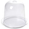 OMADA Porta Panettone, Pandoro, Dolci, Torte, Vassoio 25 cm, Campana Alta | Porta Torte in Plastica Ideale per Dolci Lievitati, Campana Alta Protettiva H26,5 cm, Elegante da Tavola