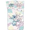 sarcia.eu DISNEY Stitch Angel, set di biancheria da letto per bambini in cotone con cerniera, 100% ENTRAMBI 140x200cm+70x90cm OEKO-TEX (formula 5)