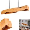 hofstein Lampada a sospensione HOFSTEIN Sernadelo, lampada moderna in legno/metallo nei colori naturali/nero, 4 luci design scandinavo, altezza max. 165 cm, x E27, senza lampadine