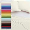 Tata Home Lenzuolo sopra 100% Cotone Misura cm 150x300 Letto Singolo 1 Piazza Colore Beige Made in Italy 57 Fili al cm2
