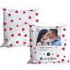 Teetaly Cuscino Spotify Personalizzabile 40x40 cm - Aggiungi la tua canzone preferita e una foto unica (Cuori)
