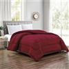 Il Gruppone Passione Casa IlGruppone Trapunta Matrimoniale Velluto Retro in Sherpa Piumone Invernale Effetto Piuma 560 Gr/mq Piumino Caldo Due Piazze Inverno Coperta Duck Friendly - Bordeaux