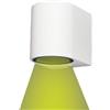 Partenopea® Applique lampada da parete a muro per lampadine LED gu10 potenza max supportata 10w per interno esterno IP54 moderno faretto monoemissione (Curvato, Bianca luce calda 3000K)