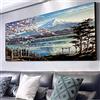 Instarry DIY Diamond Painting Kit 5D Quadri Grandi Dimensioni Fiori di Ciliegio e Monte Fuji Disegni con Diamantini Artigianato per Decorazioni Murali 120x50 cm