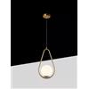 Kovalmax® Lampadario a sospensione sfera color bianco in plastica PVC attacco g9 bronzo goccia a27