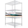 KARAT Scaffale in metallo decorativo e robusto, scaffale per cantina per bagno, cucina, ufficio, interni ed esterni (90x60x160-chrome Himalaya: ⌀ 25mm)