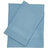 CA' D'ORO Nido d'ape Coppia Asciugamani da bagno, Asciugamani in Cotone Piquè, Set 2 Asciugamani, Viso (60 x 110 cm) + Ospite (60 x 40 cm) (Cielo)