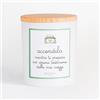 ACCENDILA CANDLE Testimone - Candela Profumata, Fiori d'Arancio, Cera naturale, Made in Italy, Bicchiere in Vetro Satinato, Tappo in Legno di Faggio, 200 grammi