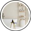RELAX4LIFE Specchio da Parete con Luci, 3 Colori di Luce con Luminosità Regolabile, Funzione di Memoria e Anti-appannamento, Specchio Rotondo con Cornice per Soggiorno, Bagno, Nero (MODELLO 14)