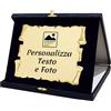 Generico Elegante Targa Commemorativa Personalizzabile | Testo e Foto | Laurea, Pensione, Matrimonio, Anniversario | Personalizzata con dedica e Immagini | (Targhetta a Pergamena Dorata, Cofanetto Deluxe Blu)