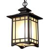 ChaoZan Lanterna a Sospensione per Esterni E27, Lampadario Impermeabile Rustica in Metallo Luce del pendente, Plafoniera per Portico Patio Ingresso Corridoio Balcone Giardino Ingresso, Nero