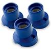 AMARCORDS - 3 Plafoniere in porcellana inclinata attacco e27 base applique portalampade vintage colore BLU