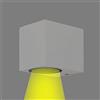 Partenopea® Applique lampada cubo da parete a muro gu10 max 10w led per interno esterno IP65 moderno faretto monoemissione (Cubo Grigio, Luce Calda 3000K)