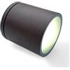 Partenopea Plafoniera faretto cilindrico tondo da soffitto esterno IP54 per balconi terrazza patio androni Bagno cucina dotato attacco per lampadine LED GU10 (Rosso ruggine, con lampadina luce bianca 4000k)