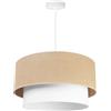 Light Home LH Light-Home Juta Lampadario a Sospensione - Lampade a Sospensione in Metallo con Paralume Moderno - E27 - Torta 1-Luce 45 cm - Bianco Base e Juta e Bianco