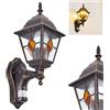 hofstein Lampada da parete per esterni Antibes con rilevatore di movimento, in fusione di alluminio in colore marrone/oro con vetri trasparenti, per terrazza/giardino, E27 in look antico, senza lampadina/e