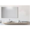 San Marco specchio filo lucido, specchio da bagno con luce, disponibile con o senza lampada da 30 o 45 cm, specchio da parete bagno, installazione semplice e veloce. (80x60 cm, con lampada 45 cm)